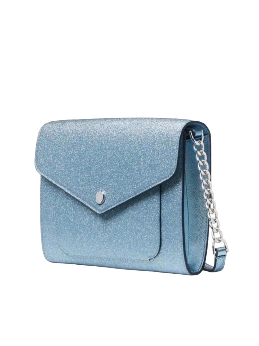 KATE SPADE NEW YORK NWT Frosty Sky Glitter Flap Crossbody Bag